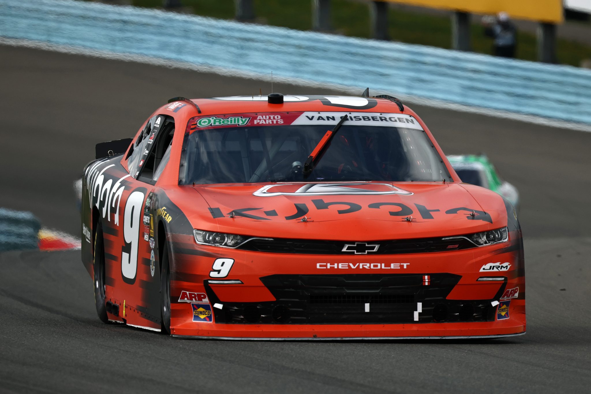 WATKINS GLEN, NEW YORK - MAY 09: Shane Van Gisbergen, driver of the #9 Kubota Chevrolet, drives during the NASCAR O'Reilly Auto Parts Series Mission 200 at The Glen at Watkins Glen International on May 09, 2026 in Watkins Glen, New York. (Photo by Chris Graythen/Getty Images) | Getty Images