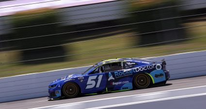 LONG POND, PENNSYLVANIA - JUNE 13: Cody Ware, driver of the #51 Rocket Doctor Chevrolet, drives during practice for the NASCAR Cup Series Great American Getaway 400 presented by VISITPA at Pocono Raceway on June 13, 2026 in Long Pond, Pennsylvania. (Photo by David Jensen/Getty Images) | Getty Images