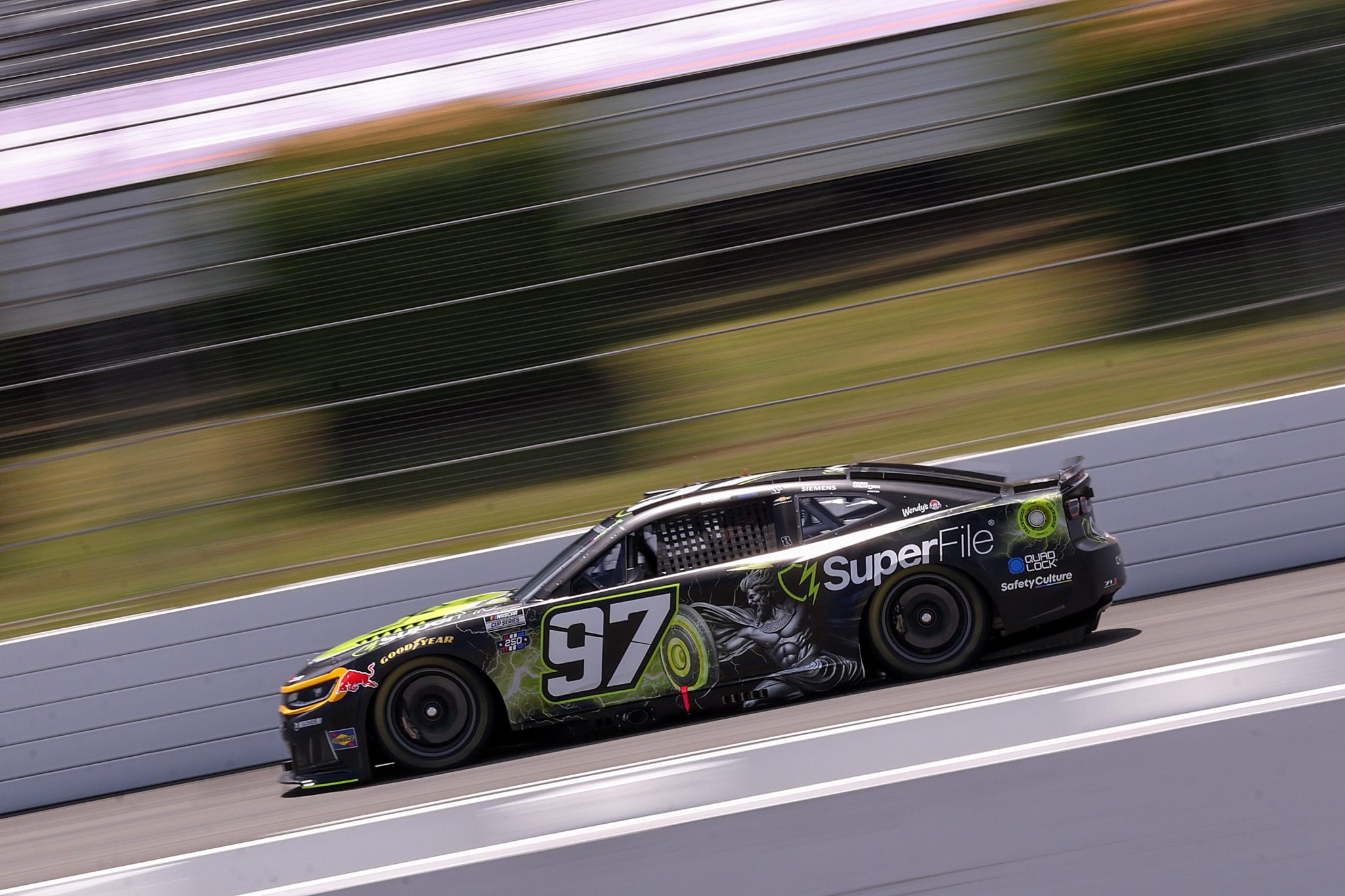LONG POND, PENNSYLVANIA - JUNE 13: Shane Van Gisbergen, driver of the #97 SuperFile Chevrolet, drives during practice for the NASCAR Cup Series Great American Getaway 400 presented by VISITPA at Pocono Raceway on June 13, 2026 in Long Pond, Pennsylvania. (Photo by David Jensen/Getty Images) | Getty Images