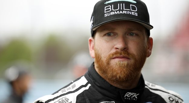 WATKINS GLEN, NEW YORK - MAY 09: Chris Buescher, driver of the #17 BuildSubmarines.com Ford, looks on during practice for the NASCAR Cup Series Go Bowling at The Glen at Watkins Glen International on May 09, 2026 in Watkins Glen, New York. (Photo by Sean Gardner/Getty Images) | Getty Images