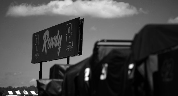 LONG POND, PENNSYLVANIA - JUNE 13: (EDITORS NOTE: This photo has been converted to black and white) A general view of a 