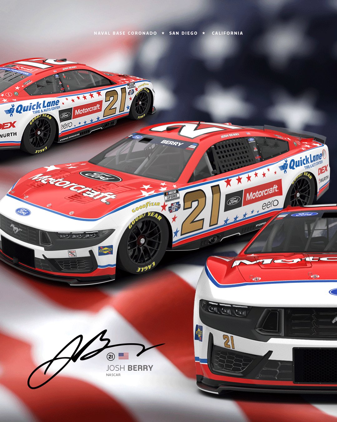 NASCARページ 2026 Wood Brothers Racing Paint Schemes - Josh Berry | Jayski