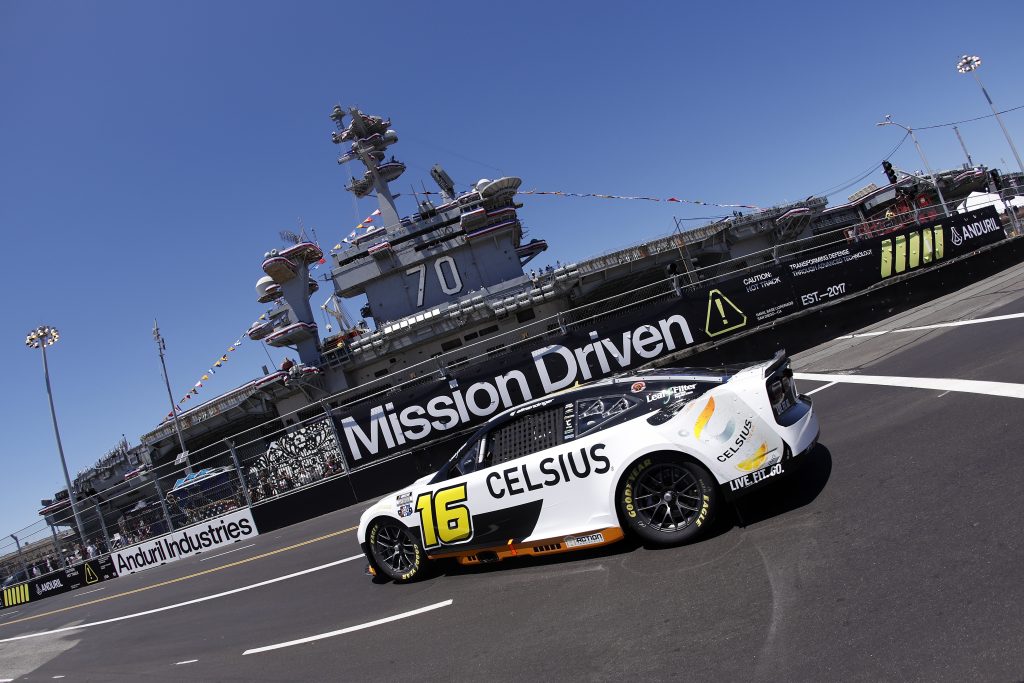 SAN DIEGO, CALIFORNIA - JUNE 19: AJ Allmendinger, driver of the #16 Celsius Chevrolet, drives during practice for the NASCAR Cup Series Anduril 250 at Naval Base Coronado on June 19, 2026 in San Diego, California. (Photo by Sean Gardner/Getty Images) | Getty Images