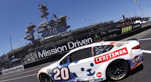 SAN DIEGO, CALIFORNIA - JUNE 19: Christopher Bell, driver of the #20 Craftsman Racing For A Miracle Toyota, drives during practice for the NASCAR Cup Series Anduril 250 at Naval Base Coronado on June 19, 2026 in San Diego, California. (Photo by Sean Gardner/Getty Images) | Getty Images