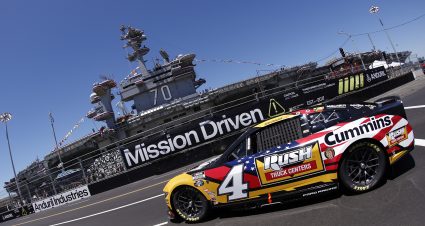SAN DIEGO, CALIFORNIA - JUNE 19: Noah Gragson, driver of the #4 Rush Truck Centers/Cummins Ford, drives during practice for the NASCAR Cup Series Anduril 250 at Naval Base Coronado on June 19, 2026 in San Diego, California. (Photo by Sean Gardner/Getty Images) | Getty Images