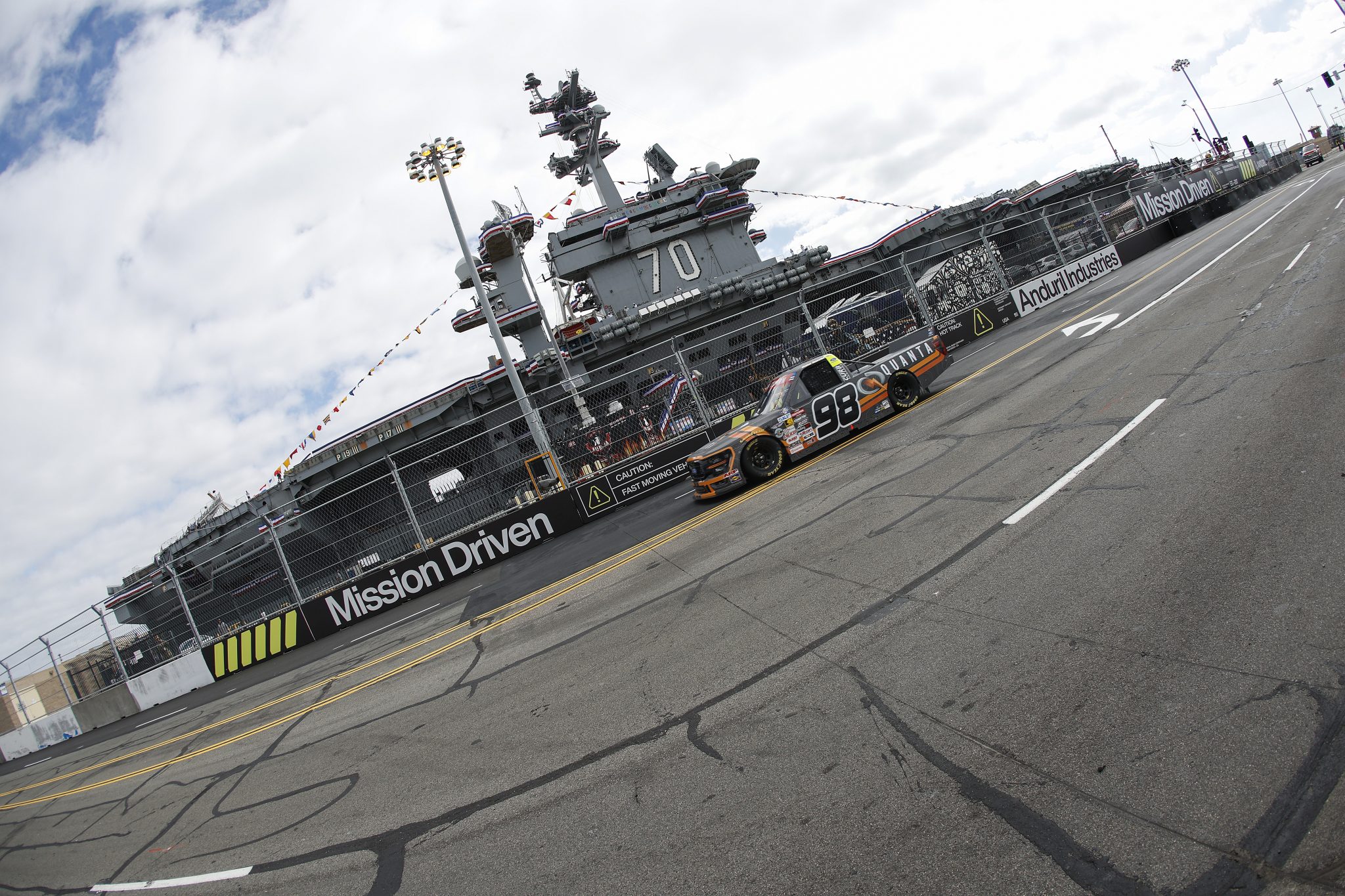 SAN DIEGO, CALIFORNIA - JUNE 19: Jake Garcia, driver of the #98 Quanta/ Curb Records Ford, drives during practice for the NASCAR Craftsman Truck Series Navy 250 at Naval Base Coronado on June 19, 2026 in San Diego, California. (Photo by Sean Gardner/Getty Images) | Getty Images