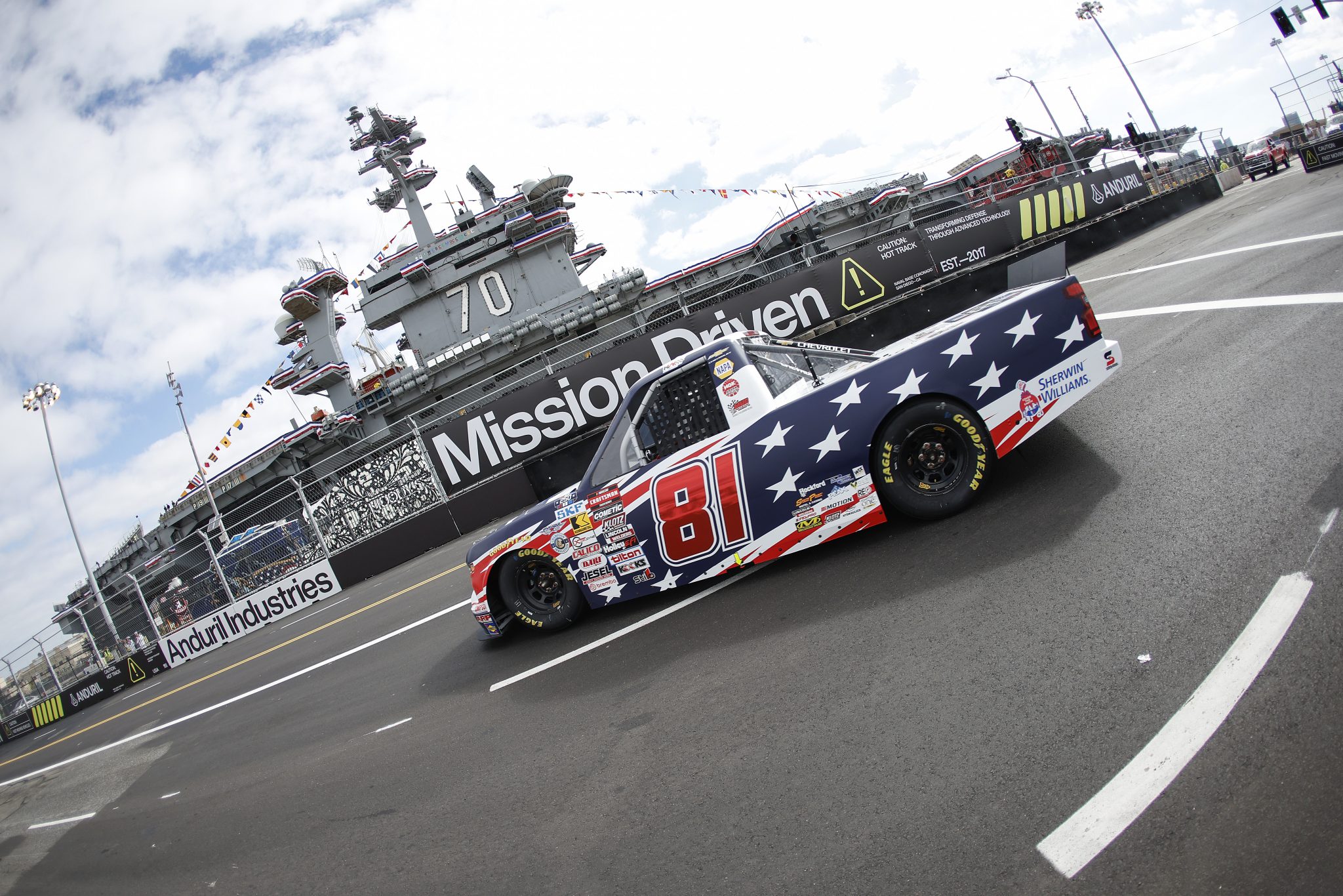 SAN DIEGO, CALIFORNIA - JUNE 19: Kris Wright, driver of the #81 NASCAR USA 250 Chevrolet, drives during practice for the NASCAR Craftsman Truck Series Navy 250 at Naval Base Coronado on June 19, 2026 in San Diego, California. (Photo by Sean Gardner/Getty Images) | Getty Images