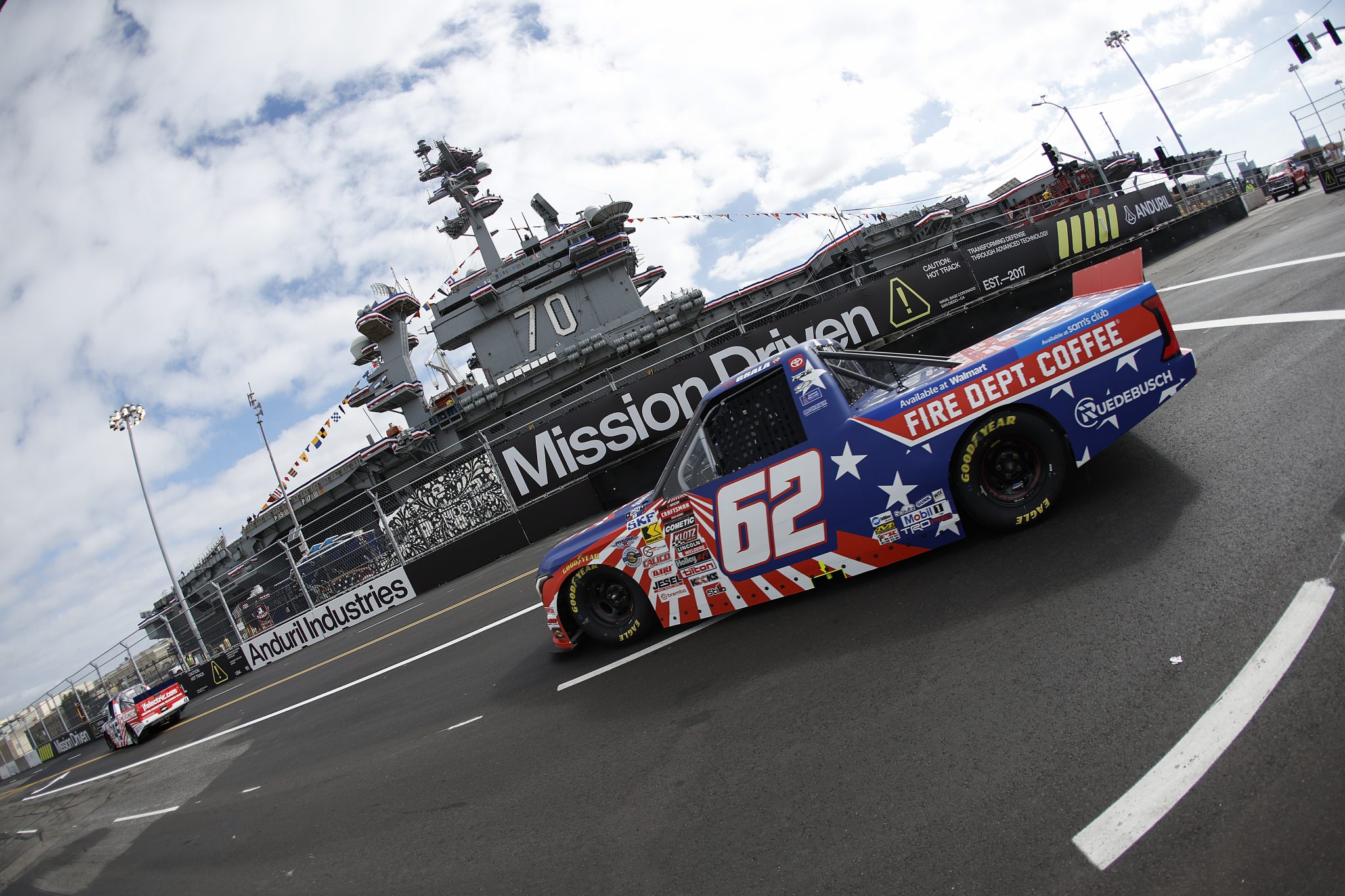 SAN DIEGO, CALIFORNIA - JUNE 19: Kaz Grala, driver of the #62 Fire Dept. Coffee Toyota, drives during practice for the NASCAR Craftsman Truck Series Navy 250 at Naval Base Coronado on June 19, 2026 in San Diego, California. (Photo by Sean Gardner/Getty Images) | Getty Images