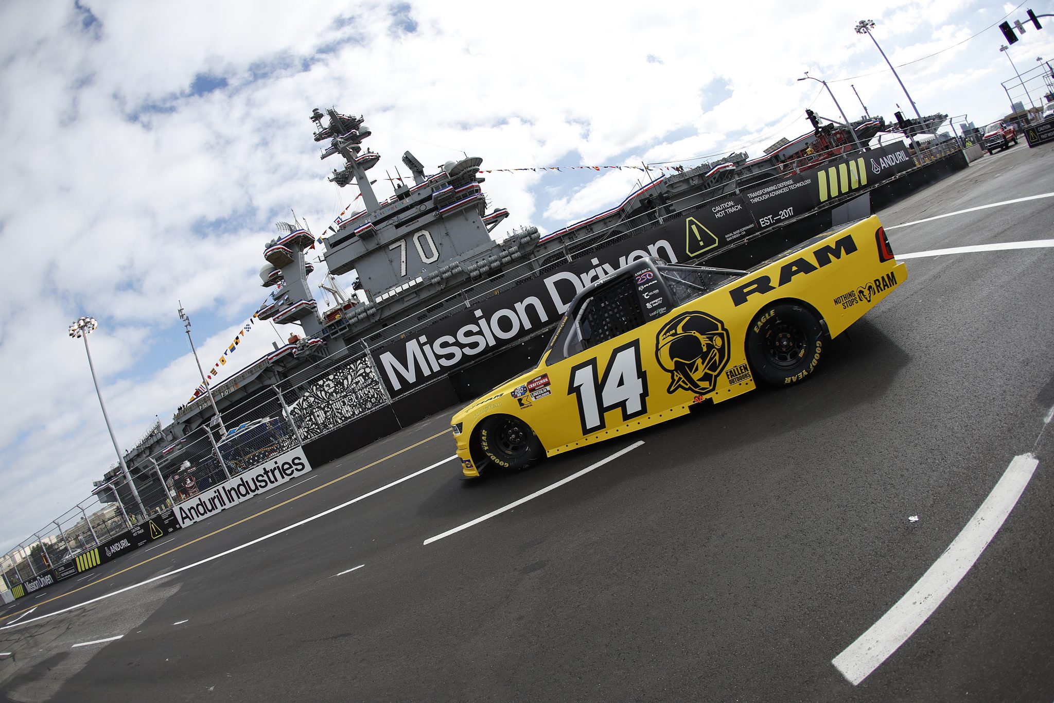 SAN DIEGO, CALIFORNIA - JUNE 19: Mini Tyrrell, driver of the #14 Ram RAM, drives during practice for the NASCAR Craftsman Truck Series Navy 250 at Naval Base Coronado on June 19, 2026 in San Diego, California. (Photo by Sean Gardner/Getty Images) | Getty Images