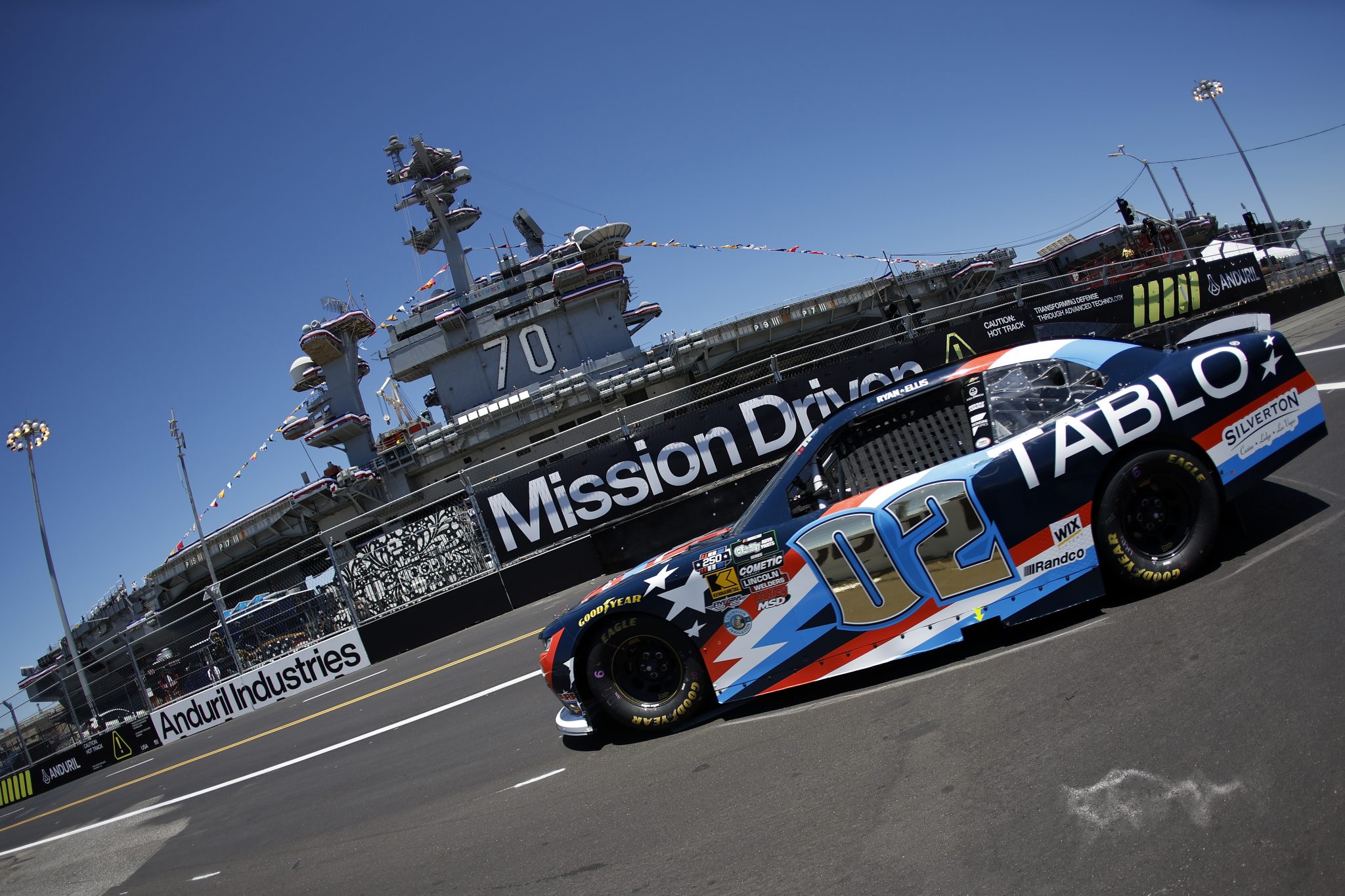 SAN DIEGO, CALIFORNIA - JUNE 19: Ryan Ellis, driver of the #02 Tablo TV Chevrolet, drives during practice for the NASCAR O'Reilly Auto Parts Series United Rentals Driven to Serve 250 at Naval Base Coronado on June 19, 2026 in San Diego, California. (Photo by Sean Gardner/Getty Images) | Getty Images