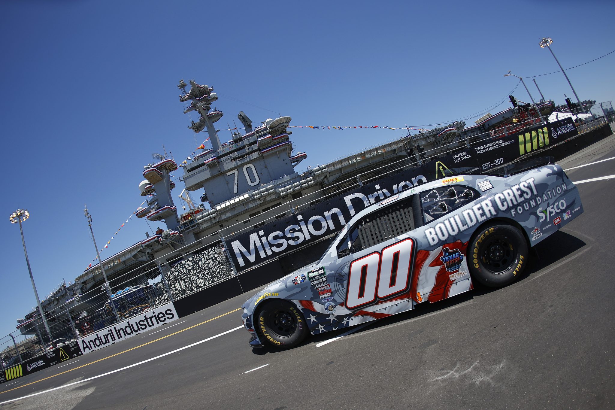 SAN DIEGO, CALIFORNIA - JUNE 19: Sheldon Creed, driver of the #00 Boulder Crest Foundation Chevrolet, drives during practice for the NASCAR O'Reilly Auto Parts Series United Rentals Driven to Serve 250 at Naval Base Coronado on June 19, 2026 in San Diego, California. (Photo by Sean Gardner/Getty Images) | Getty Images