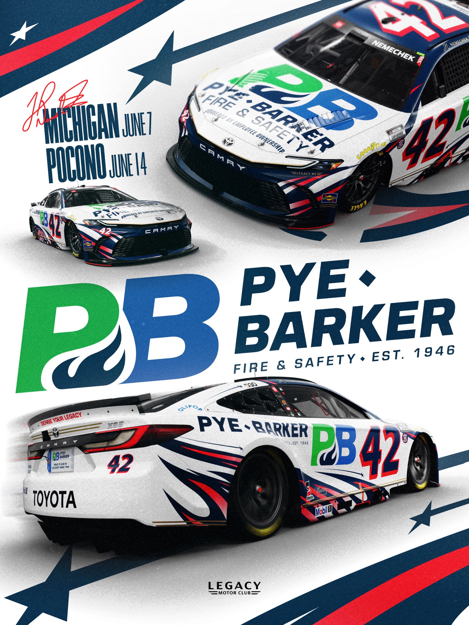 Legacy Motor Club Paint Schemes-John Hunter Nemechek | Jayski