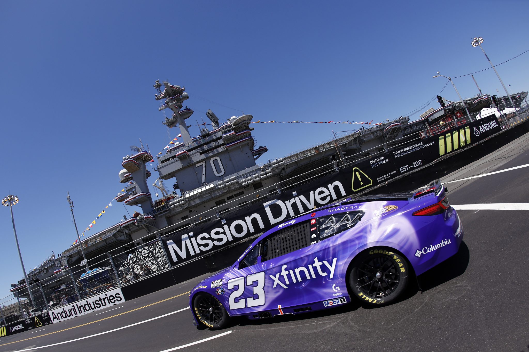 SAN DIEGO, CALIFORNIA - JUNE 19: Bubba Wallace, driver of the #23 Xfinity Toyota, drives during practice for the NASCAR Cup Series Anduril 250 at Naval Base Coronado on June 19, 2026 in San Diego, California. (Photo by Sean Gardner/Getty Images) | Getty Images