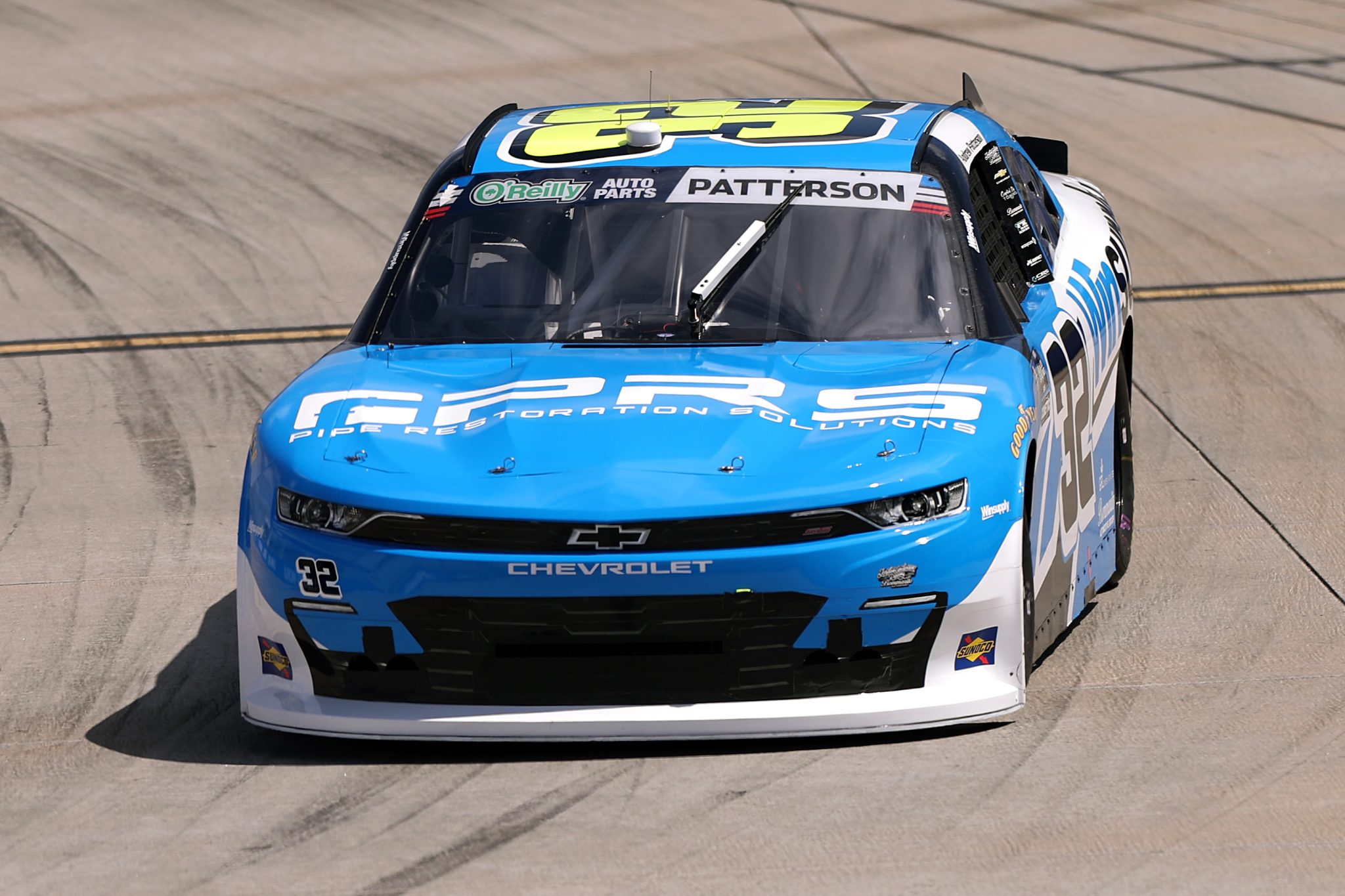 SAN DIEGO, CALIFORNIA - JUNE 20: Andrew Patterson, driver of the #32 Winsupply Chevrolet, drives during qualifying for the NASCAR O'Reilly Auto Parts Series United Rentals Driven to Serve 250 at Naval Base Coronado on June 20, 2026 in San Diego, California. (Photo by David Jensen/Getty Images) | Getty Images