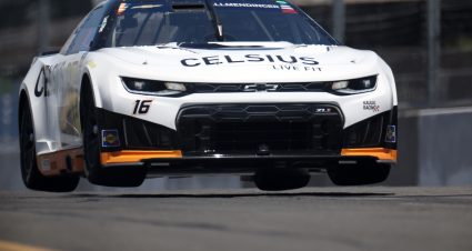 SAN DIEGO, CALIFORNIA - JUNE 20: AJ Allmendinger, driver of the #16 Celsius Chevrolet, drives during qualifying for the NASCAR Cup Series Anduril 250 at Naval Base Coronado on June 20, 2026 in San Diego, California. (Photo by James Gilbert/Getty Images) | Getty Images