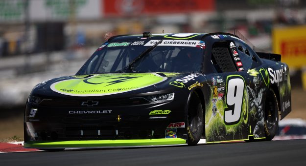 SONOMA, CALIFORNIA - JUNE 26: Shane Van Gisbergen, driver of the #9 SuperFile Chevrolet, drives during practice for the NASCAR O'Reilly Auto Parts Series Pit Boss/FoodMaxx 250 at Sonoma Raceway on June 26, 2026 in Sonoma, California. (Photo by James Gilbert/Getty Images) | Getty Images