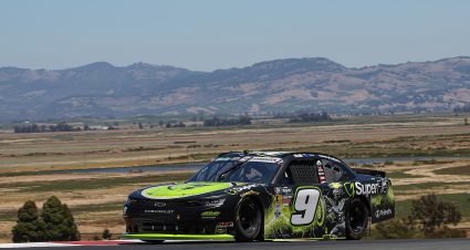 SONOMA, CALIFORNIA - JUNE 26: Shane Van Gisbergen, driver of the #9 SuperFile Chevrolet, drives during practice for the NASCAR O'Reilly Auto Parts Series Pit Boss/FoodMaxx 250 at Sonoma Raceway on June 26, 2026 in Sonoma, California. (Photo by James Gilbert/Getty Images) | Getty Images