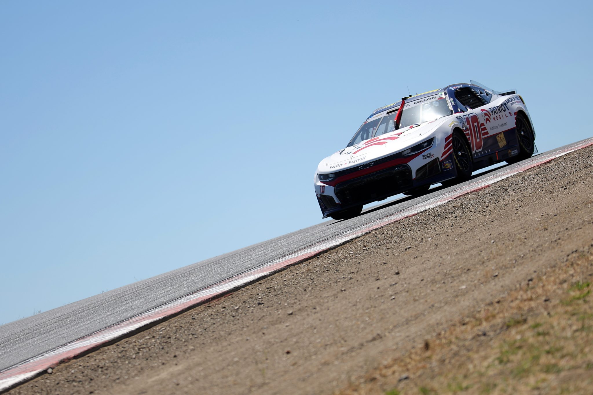 SONOMA, CALIFORNIA - JUNE 27: Ty Dillon, driver of the #10 Patriot Mobile Chevrolet, drives during practice for the NASCAR Cup Series Toyota/Save Mart 350 at Sonoma Raceway on June 27, 2026 in Sonoma, California. (Photo by Jonathan Bachman/Getty Images) | Getty Images