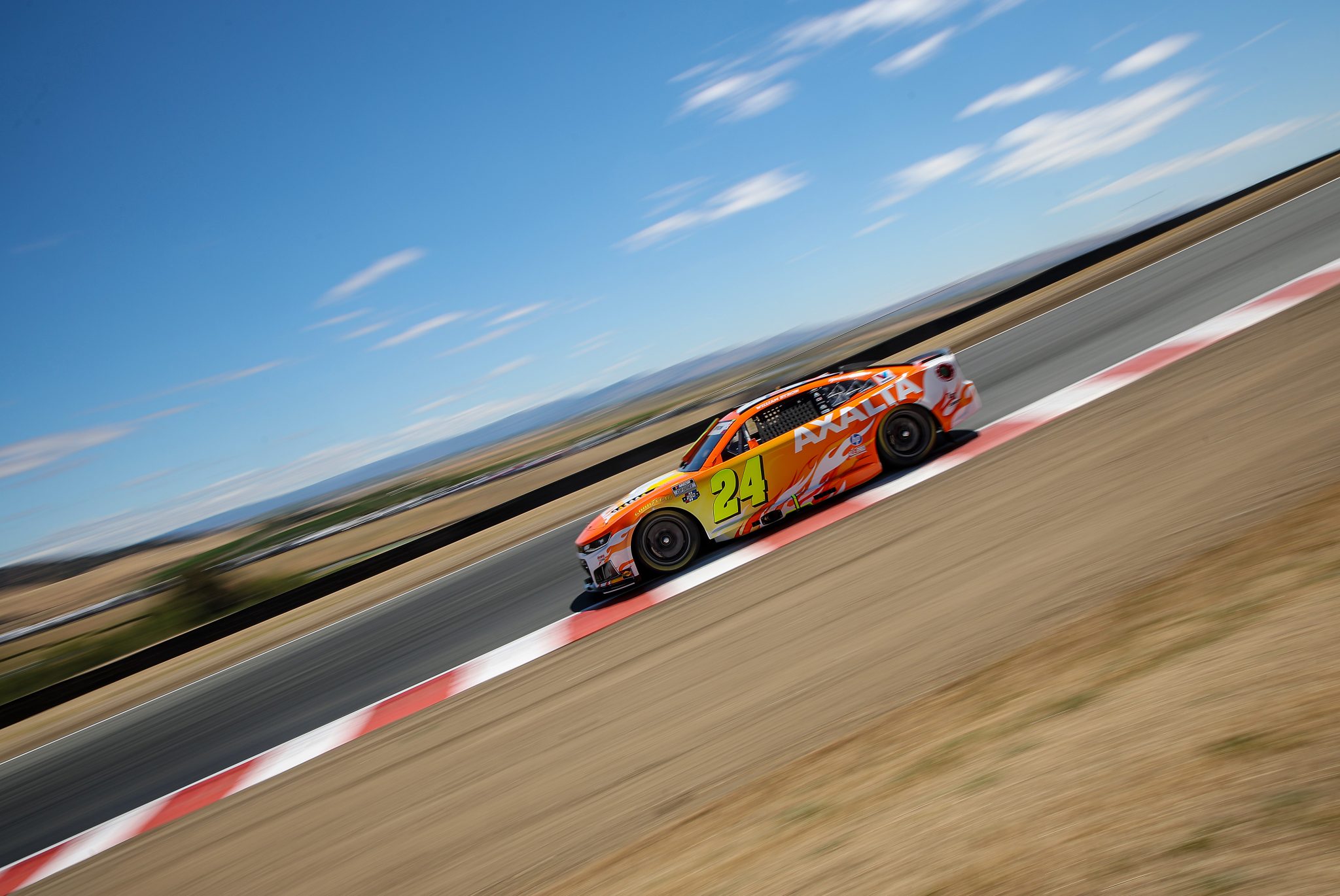 SONOMA, CALIFORNIA - JUNE 27: William Byron, driver of the #24 Axalta Solar Boost Chevrolet, drives during practice for the NASCAR Cup Series Toyota/Save Mart 350 at Sonoma Raceway on June 27, 2026 in Sonoma, California. (Photo by Jonathan Bachman/Getty Images) | Getty Images