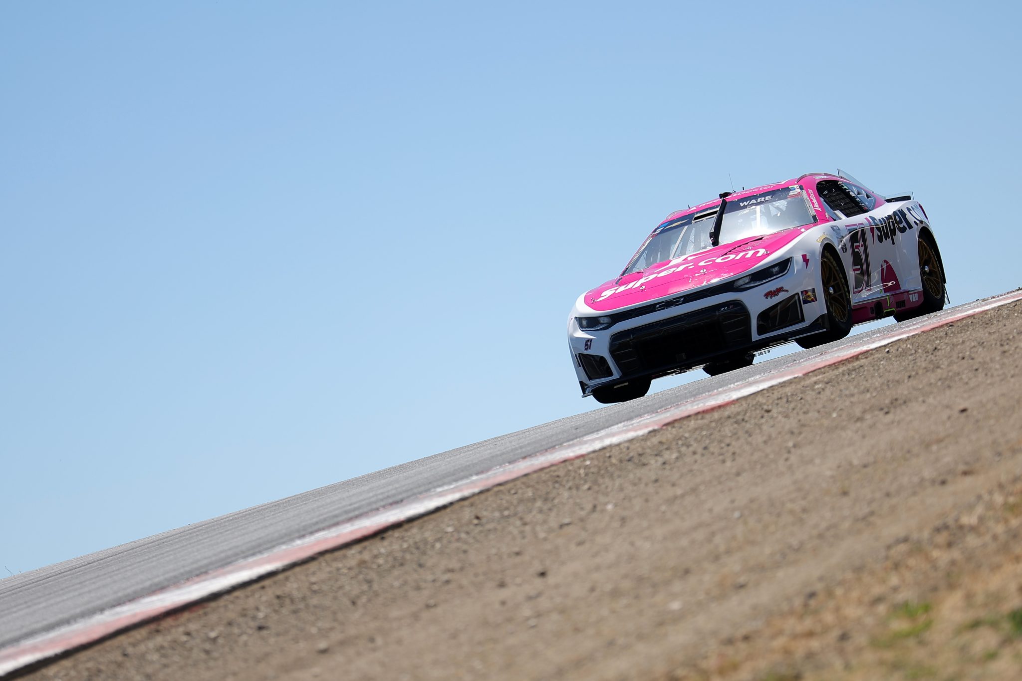 SONOMA, CALIFORNIA - JUNE 27: Cody Ware, driver of the #51 Super.com Chevrolet, drives during practice for the NASCAR Cup Series Toyota/Save Mart 350 at Sonoma Raceway on June 27, 2026 in Sonoma, California. (Photo by Jonathan Bachman/Getty Images) | Getty Images