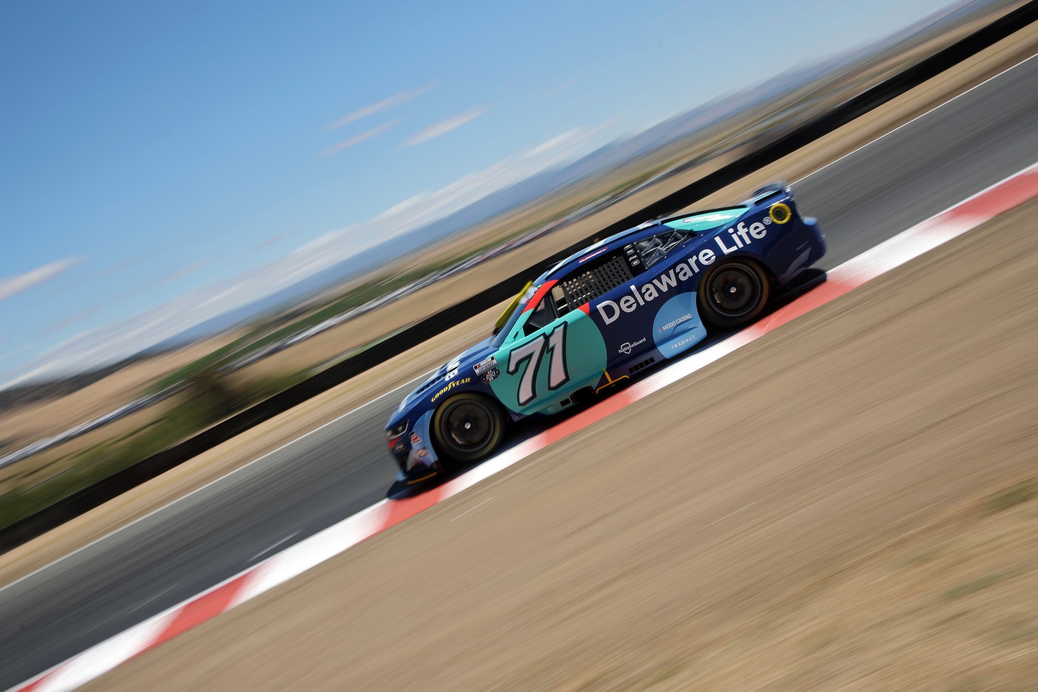SONOMA, CALIFORNIA - JUNE 27: Michael McDowell, driver of the #71 Delaware Life Chevrolet, drives during practice for the NASCAR Cup Series Toyota/Save Mart 350 at Sonoma Raceway on June 27, 2026 in Sonoma, California. (Photo by Jonathan Bachman/Getty Images) | Getty Images