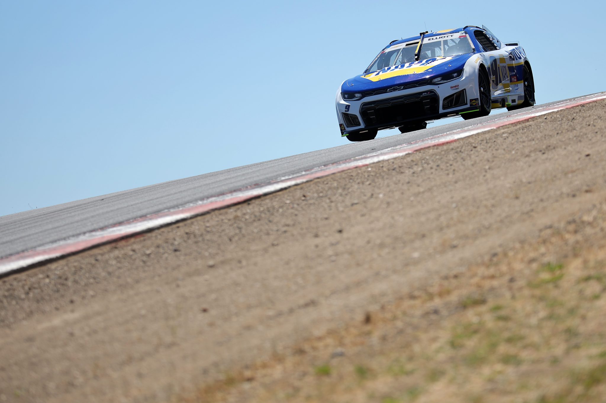 SONOMA, CALIFORNIA - JUNE 27: Chase Elliott, driver of the #9 NAPA Auto Parts Chevrolet, drives during practice for the NASCAR Cup Series Toyota/Save Mart 350 at Sonoma Raceway on June 27, 2026 in Sonoma, California. (Photo by Jonathan Bachman/Getty Images) | Getty Images