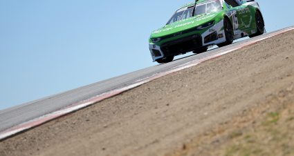 SONOMA, CALIFORNIA - JUNE 27: AJ Allmendinger, driver of the #16 EchoPark Automotive Chevrolet, drives during practice for the NASCAR Cup Series Toyota/Save Mart 350 at Sonoma Raceway on June 27, 2026 in Sonoma, California. (Photo by Jonathan Bachman/Getty Images) | Getty Images