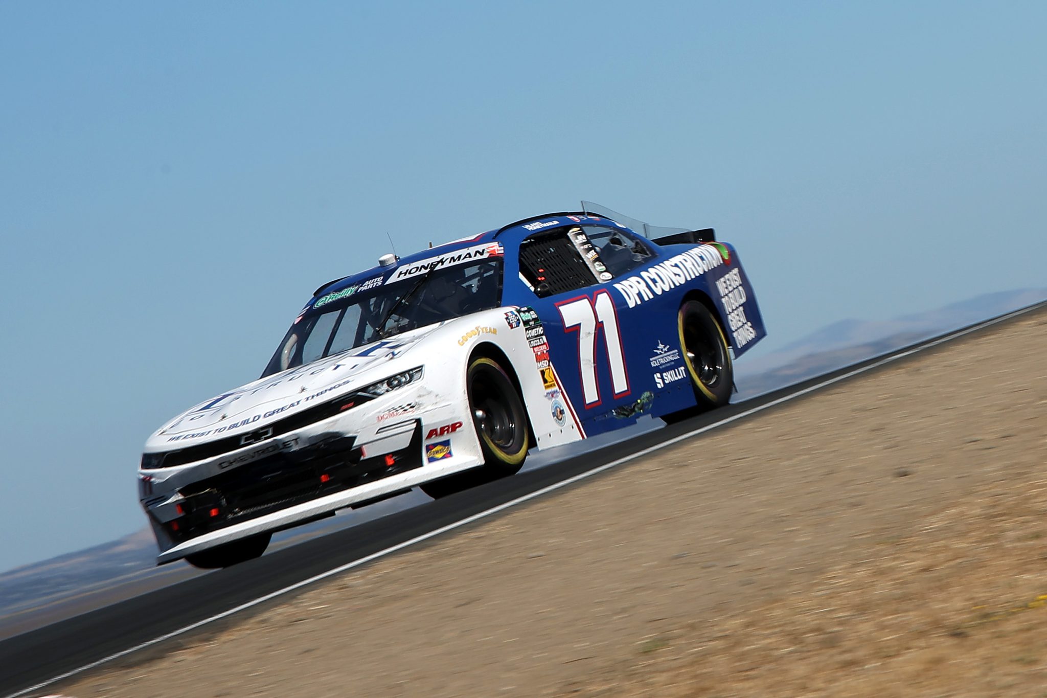 SONOMA, CALIFORNIA - JUNE 27: Leland Honeyman Jr., driver of the #71 DPR Construction Chevrolet, drives during the NASCAR O'Reilly Auto Parts Series Pit Boss/FoodMaxx 250 at Sonoma Raceway on June 27, 2026 in Sonoma, California. (Photo by Jonathan Bachman/Getty Images) | Getty Images
