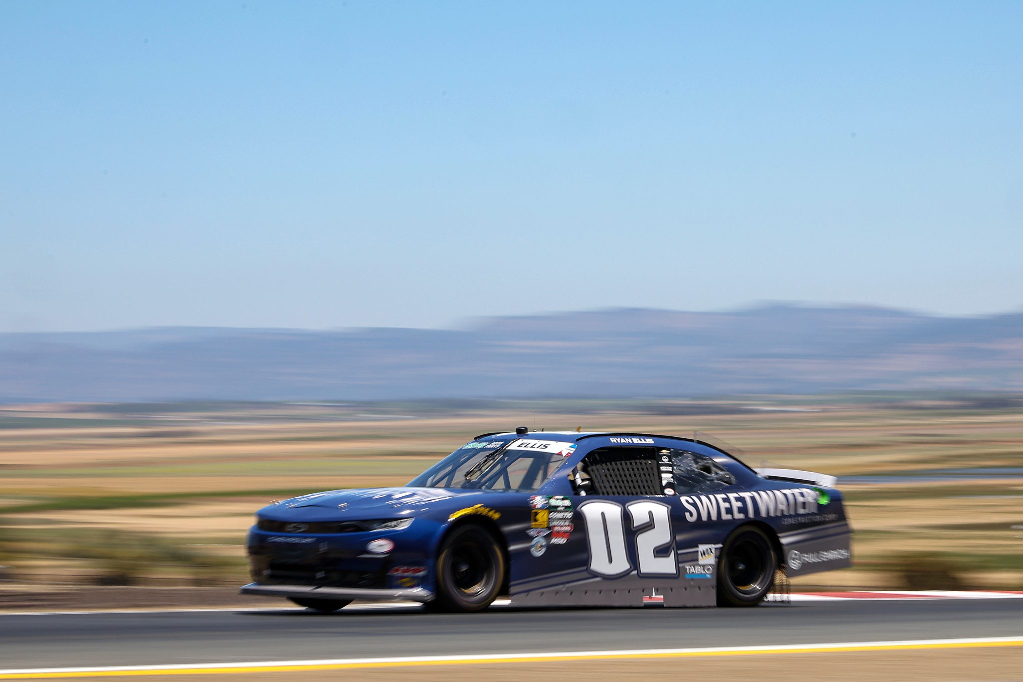 SONOMA, CALIFORNIA - JUNE 26: Ryan Ellis, driver of the #02 Sweetwater Chevrolet, drives during practice for the NASCAR O'Reilly Auto Parts Series Pit Boss/FoodMaxx 250 at Sonoma Raceway on June 26, 2026 in Sonoma, California. (Photo by James Gilbert/Getty Images) | Getty Images