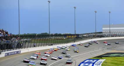 JOLIET, ILLINOIS - JUNE 30: Austin Dillon, driver of the #3 Dow Univar Solutions Chevrolet, leads a pack of cars during the Monster Energy NASCAR Cup Series Camping World 400 at Chicagoland Speedway on June 30, 2019 in Joliet, Illinois. (Photo by Jared C. Tilton/Getty Images) | Getty Images