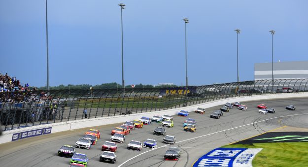 JOLIET, ILLINOIS - JUNE 30: Austin Dillon, driver of the #3 Dow Univar Solutions Chevrolet, leads a pack of cars during the Monster Energy NASCAR Cup Series Camping World 400 at Chicagoland Speedway on June 30, 2019 in Joliet, Illinois. (Photo by Jared C. Tilton/Getty Images) | Getty Images