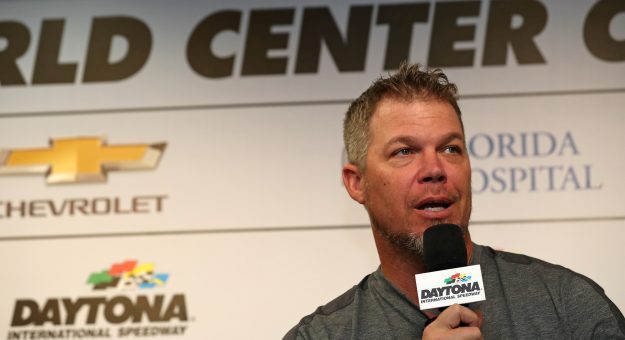 DAYTONA BEACH, FL - FEBRUARY 18:  Major League Baseball Hall of Famer Chipper Jones speaks with the media during a press conference prior to the start of the Monster Energy NASCAR Cup Series 60th Annual Daytona 500 at Daytona International Speedway on February 18, 2018 in Daytona Beach, Florida.  (Photo by Sean Gardner/Getty Images) | Getty Images
