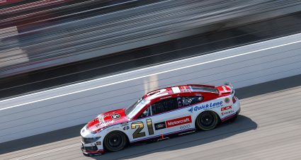 BROOKLYN, MICHIGAN - JUNE 06: Josh Berry, driver of the #21 Motorcraft/Quick Lane Ford, drives during practice for the NASCAR Cup Series FireKeepers Casino 400 at Michigan International Speedway on June 06, 2026 in Brooklyn, Michigan. (Photo by Brett Farmer/Getty Images) | Getty Images