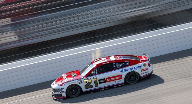 BROOKLYN, MICHIGAN - JUNE 06: Josh Berry, driver of the #21 Motorcraft/Quick Lane Ford, drives during practice for the NASCAR Cup Series FireKeepers Casino 400 at Michigan International Speedway on June 06, 2026 in Brooklyn, Michigan. (Photo by Brett Farmer/Getty Images) | Getty Images