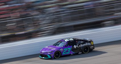 BROOKLYN, MICHIGAN - JUNE 06: Bubba Wallace, driver of the #23 Columbia Toyota, drives during practice for the NASCAR Cup Series FireKeepers Casino 400 at Michigan International Speedway on June 06, 2026 in Brooklyn, Michigan. (Photo by Brett Farmer/Getty Images) | Getty Images