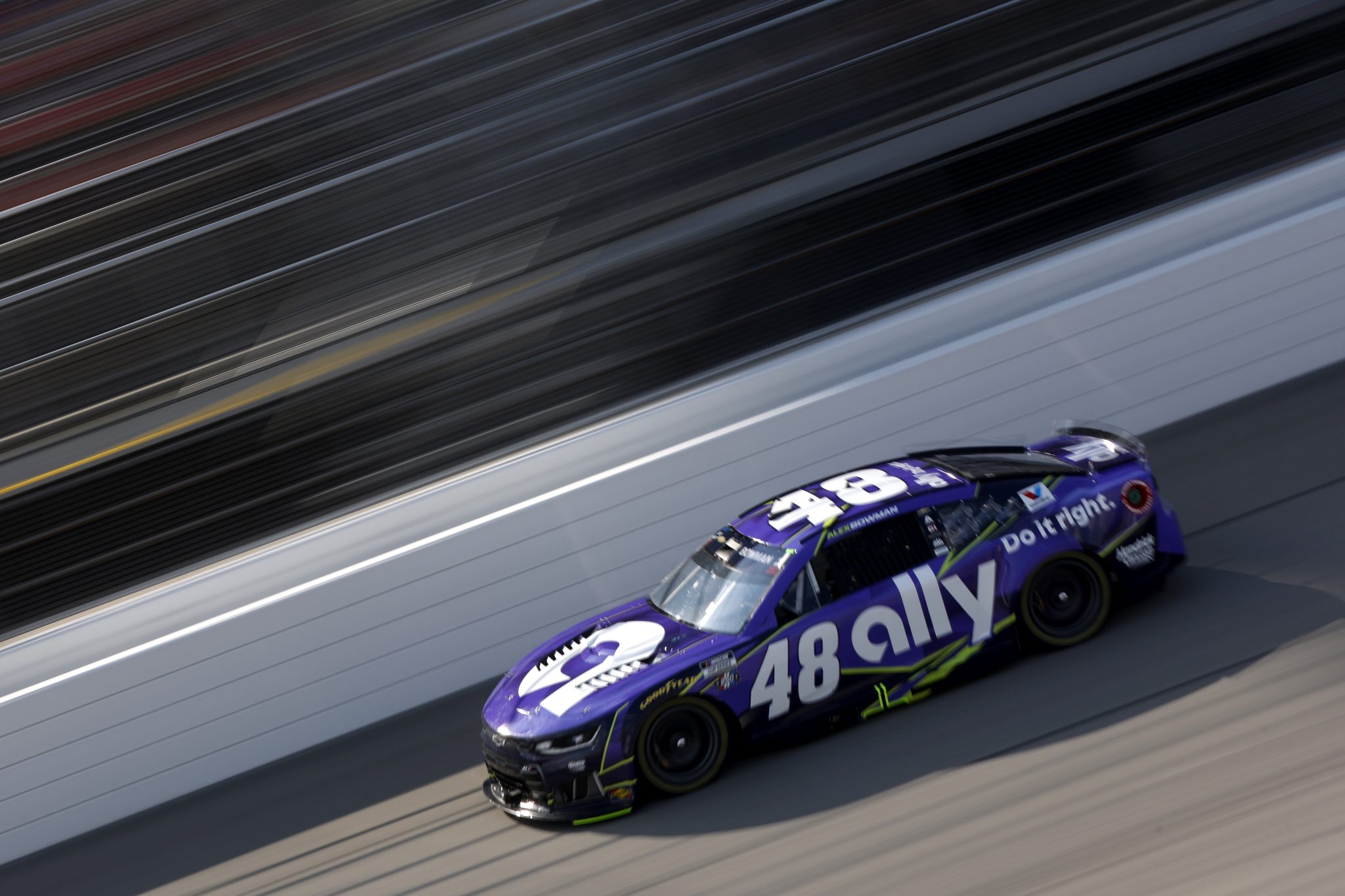 BROOKLYN, MICHIGAN - JUNE 06: Alex Bowman, driver of the #48 Ally Chevrolet, drives during practice for the NASCAR Cup Series FireKeepers Casino 400 at Michigan International Speedway on June 06, 2026 in Brooklyn, Michigan. (Photo by Sean Gardner/Getty Images) | Getty Images