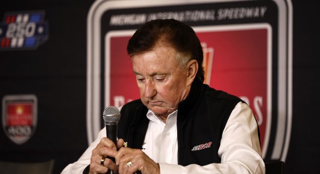 BROOKLYN, MICHIGAN - JUNE 06: NASCAR Hall of Famer and RCR team owner, Richard Childress speaks to the media during a press conference at Michigan International Speedway on June 06, 2026 in Brooklyn, Michigan. (Photo by Sean Gardner/Getty Images) | Getty Images