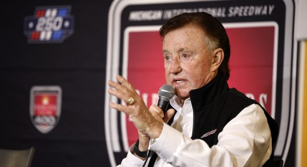 BROOKLYN, MICHIGAN - JUNE 06: NASCAR Hall of Famer and RCR team owner, Richard Childress speaks to the media during a press conference at Michigan International Speedway on June 06, 2026 in Brooklyn, Michigan. (Photo by Sean Gardner/Getty Images) | Getty Images