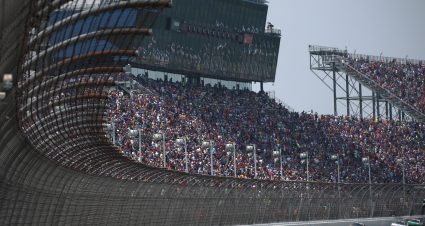 BROOKLYN, MICHIGAN - JUNE 08: A general view of racing during the NASCAR Cup Series FireKeepers Casino 400 at Michigan International Speedway on June 08, 2025 in Brooklyn, Michigan. (Photo by Chris Graythen/Getty Images) | Getty Images