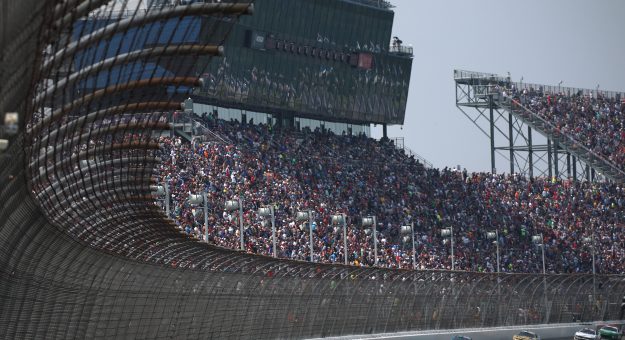 BROOKLYN, MICHIGAN - JUNE 08: A general view of racing during the NASCAR Cup Series FireKeepers Casino 400 at Michigan International Speedway on June 08, 2025 in Brooklyn, Michigan. (Photo by Chris Graythen/Getty Images) | Getty Images