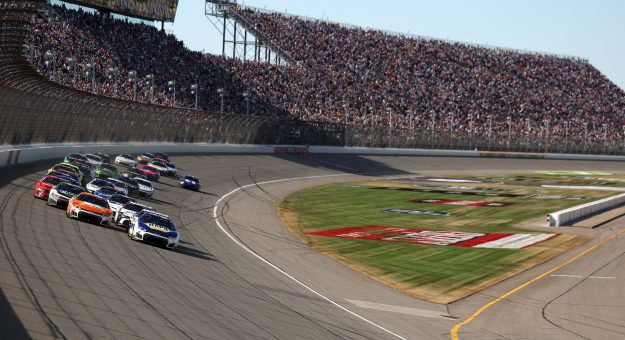 BROOKLYN, MICHIGAN - JUNE 07: A general view of racing during the NASCAR Cup Series FireKeepers Casino 400 at Michigan International Speedway on June 07, 2026 in Brooklyn, Michigan. (Photo by Brett Farmer/Getty Images) | Getty Images