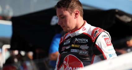 BROOKLYN, MICHIGAN - JUNE 06: Christopher Bell, driver of the #20 Rheem Toyota, on the grid during practice for the NASCAR Cup Series FireKeepers Casino 400 at Michigan International Speedway on June 06, 2026 in Brooklyn, Michigan. (Photo by Brett Farmer/Getty Images) | Getty Images