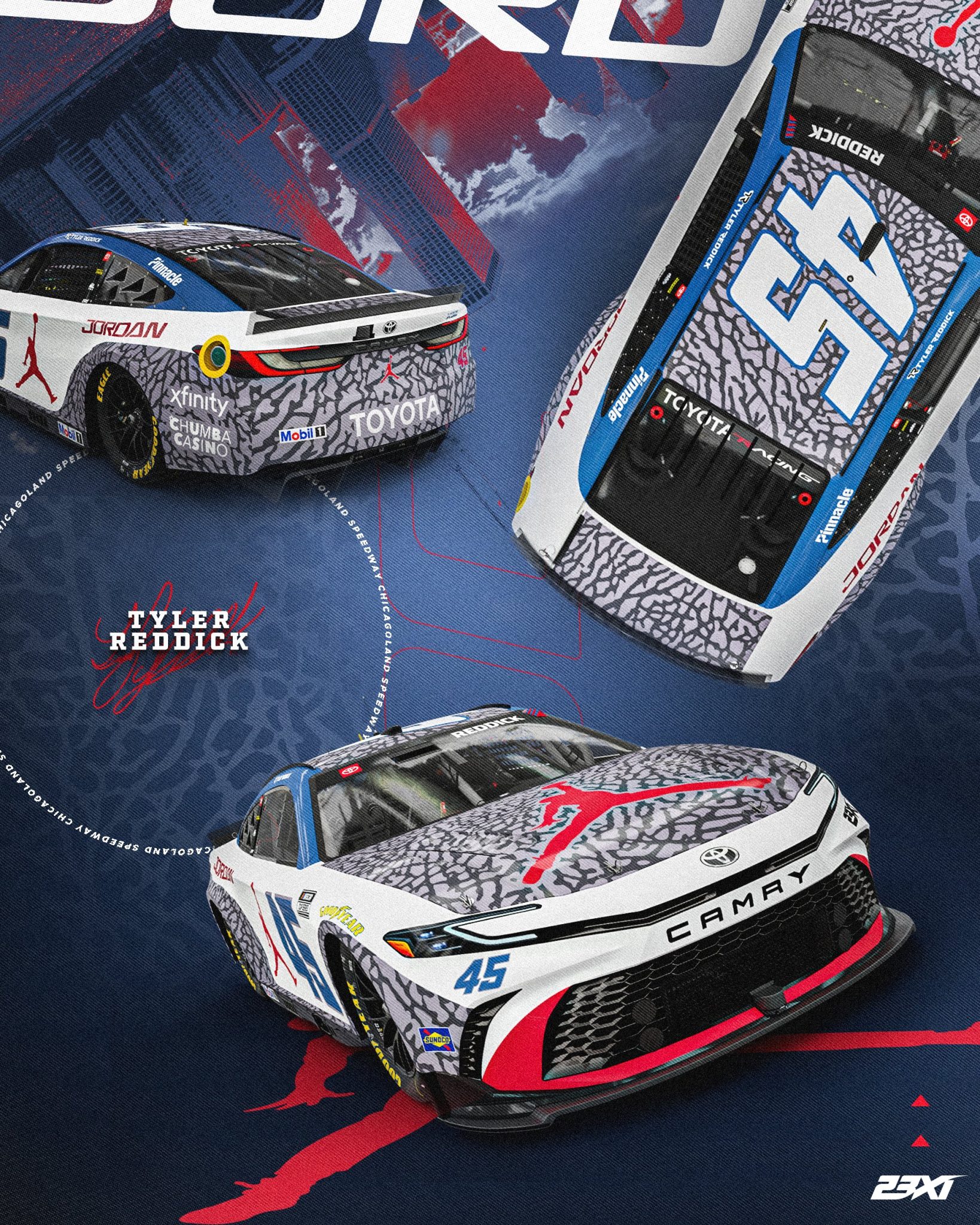 Tyler Reddick Chicagoland Scheme