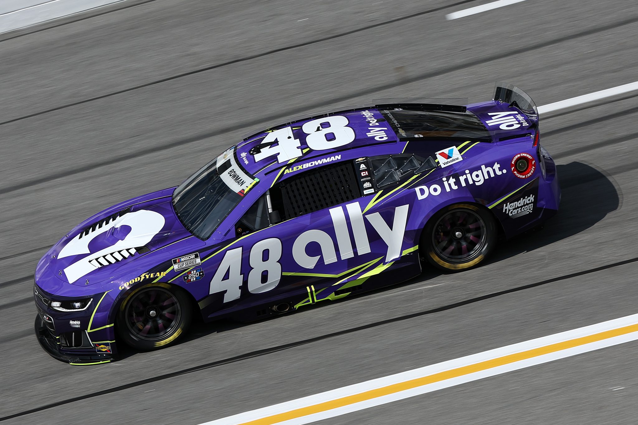 HAMPTON, GEORGIA - JULY 11: Alex Bowman, driver of the #48 Ally Chevrolet, drives during qualifying for the NASCAR Cup Series Quaker State 400 Available at Walmart at EchoPark Speedway on July 11, 2026 in Hampton, Georgia. (Photo by Meg Oliphant/Getty Images) | Getty Images
