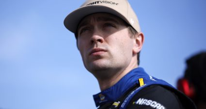 HAMPTON, GEORGIA - FEBRUARY 20: Christian Eckes, driver of the #91 NAPA Nightvision Chevrolet, looks on during qualifying for the NASCAR Craftsman Truck Series Fr8 Racing 208 at Echo Park Speedway on February 20, 2026 in Hampton, Georgia. (Photo by Sean Gardner/Getty Images) | Getty Images