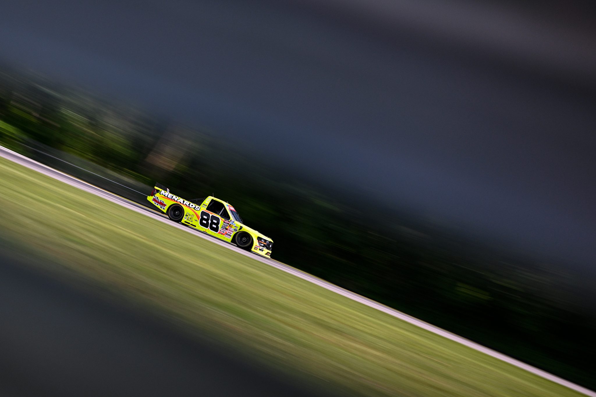 LAKEVILLE, CONNECTICUT - JULY 11: Ty Majeski, driver of the #88 Denali Aire/Menards Ford, drives during practice for the NASCAR Craftsman Truck Series LiUNA 150 at Lime Rock Park on July 11, 2026 in Lakeville, Connecticut. (Photo by Jaiden Tripi/Getty Images) | Getty Images
