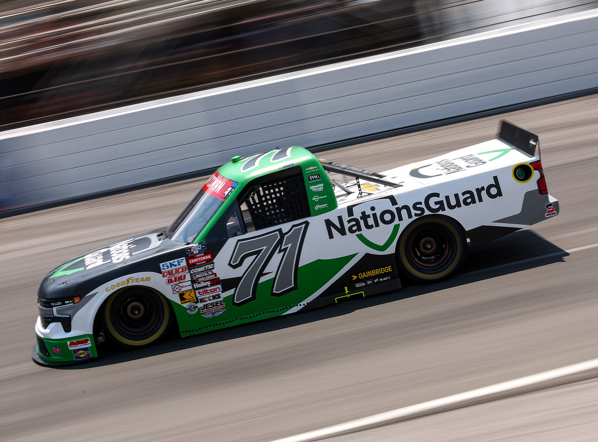 NORTH WILKESBORO, NORTH CAROLINA - JULY 17: Shane Van Gisbergen, driver of the #71 NationsGuard Chevrolet, drives during practice for the NASCAR Craftsman Truck Series Faith Fest 250 at North Wilkesboro Speedway on July 17, 2026 in North Wilkesboro, North Carolina. (Photo by Meg Oliphant/Getty Images) | Getty Images
