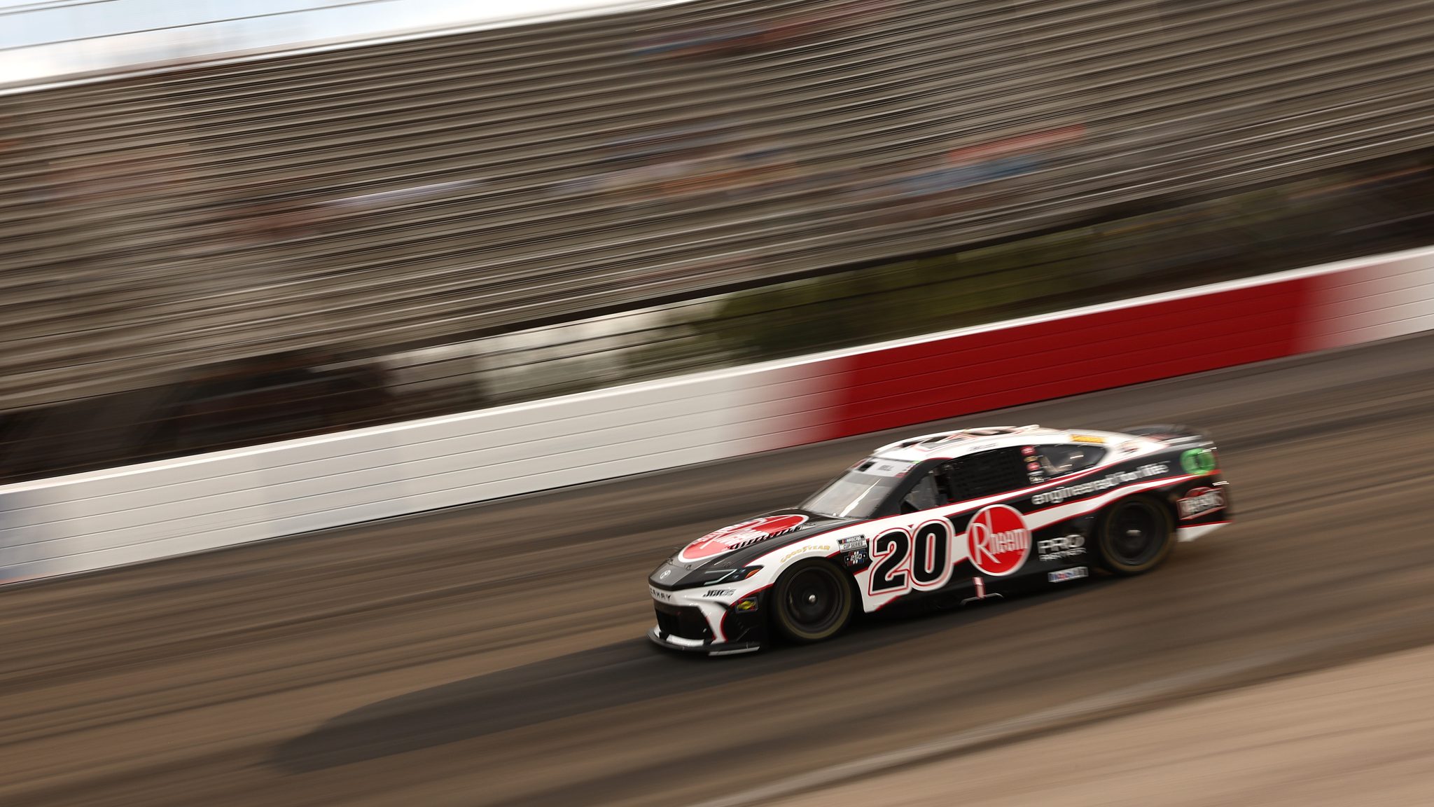 NORTH WILKESBORO, NORTH CAROLINA - JULY 18: Christopher Bell, driver of the #20 Rheem Toyota, drives during practice for the NASCAR Cup Series Window World 450 at North Wilkesboro Speedway on July 18, 2026 in North Wilkesboro, North Carolina. (Photo by Meg Oliphant/Getty Images) | Getty Images
