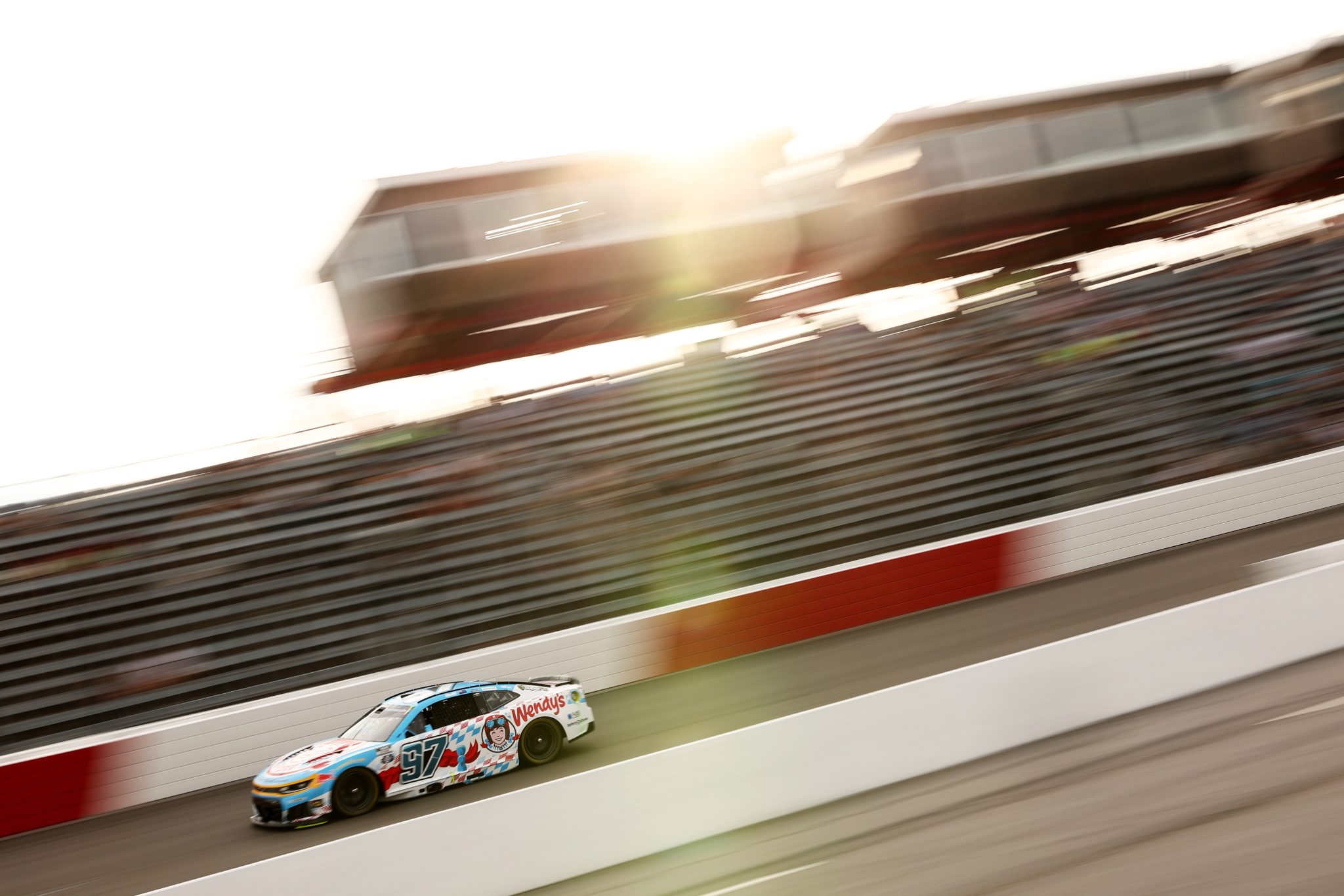 NORTH WILKESBORO, NORTH CAROLINA - JULY 18: Shane van Gisbergen, driver of the #97 Wendy's Chevrolet, drives during practice for the NASCAR Cup Series Window World 450 at North Wilkesboro Speedway on July 18, 2026 in North Wilkesboro, North Carolina. (Photo by Meg Oliphant/Getty Images) | Getty Images