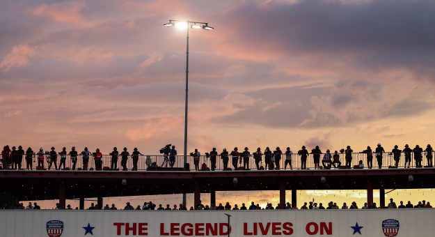NORTH WILKESBORO, NORTH CAROLINA - JULY 19: A general view of the grandstand during the NASCAR Cup Series Window World 450 at North Wilkesboro Speedway on July 19, 2026 in North Wilkesboro, North Carolina. (Photo by Meg Oliphant/Getty Images) | Getty Images